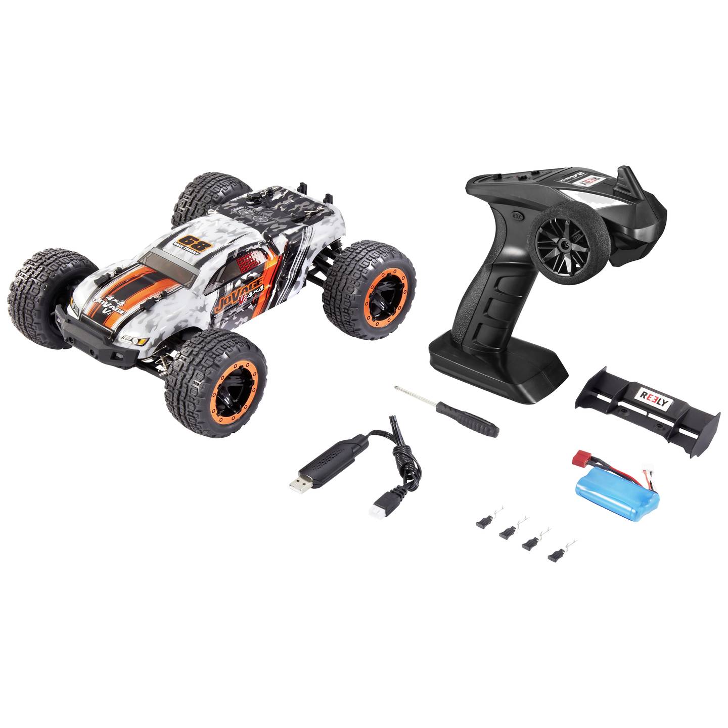 Reely JoVage 4x4 V2 Orange/Weiß Brushed 1:16